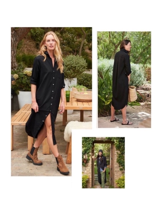 Frank & Eileen Dresses & Skirts - Frank & Eileen Rory Maxi Shirt Dress Famous Denim Black Large EUC